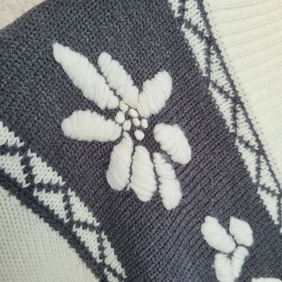 Vintage Eaton Oversized Floral Print Knit Sweater - Picture 5 of 6